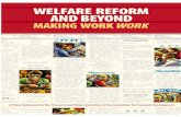 WELFARE REFORM AND BEYOND · ences resulting from the 1996 federal welfare reform legislation. Welfare Reform and Beyond is the most recent in CED’s ongoing series of policy studies