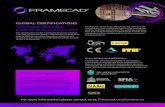 GLOBAL CERTIFICATIONS - FRAMECAD · 2019. 7. 2. · certifications to satisfy our international clients located in over 118 countries. FRAMECAD® technology, manufacturing cold-formed
