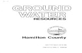 TOTI - IIHR · TOTI RESOURCES Hamilton County Open File Report 86-40 WRD Compiled byCAROL A. THOMPSON. GROUNDWATER RESOURCES OF HAMILTON COUNTY Introduction Approximately 90% ofthe