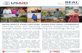 RESILIENCE EVALUATION, ANALYSIS AND LEARNING Brief...RESILIENCE EVALUATION, ANALYSIS AND LEARNING Informing policy and improving resilience programming through strategic analysis,