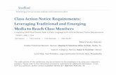Class Action Notice Requirements: Leveraging Traditional ...media.straffordpub.com/products/class-action-notice-requirements... · Leveraging Traditional and Emerging Media to Reach