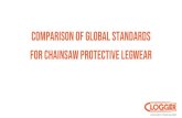 Comparison of Global Standards for Chainsaw Protective Legwear · This standard has several parts to it covering footwear, legwear, hand and upper body protective garments. Part 1