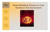 Heat-Related Illness in the Outdoor Environment€¦ · Types of heat-related illness Signs & symptoms Contributing risk-factors Prevention Emergency response procedures Presentation