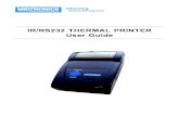 167-000573A EN IR/RS232 thermal printer user guidefast charge (up to 4 hours) the printer when it is switched off. Operation of the fast charge algorithm is indicated by a short flash