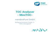 TOC Analyser - MiniTOC-arrowlabs.net/resources/brochures/MiniTOC short presentation.pdf · TOC Analyser measurement range 0.1 - 1000 ppb cell constant accuracy 1.5% temperature sensor