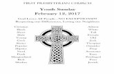 First Presbyterian Churchfpcnc.org/wp-content/uploads/2015/07/youth-sunday-201…  · Web viewFIRST PRESBYTERIAN CHURCH. ORDER OF WORSHIP. YOUTH SUNDAY. February 12, 2017 10:00 A.M.