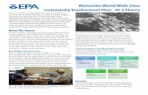 EPA FINAL COMMUNITY INVOLVEMENT PLAN - AT A ...information needs are considered in all response activities. Wolverine World Wide Sites Community Involvement Plan - At a Glance EPA