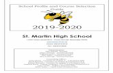 2019-2020 · 2019. 1. 31. · 2 St. Martin High School Profile and Course Selection Guide 2019-2020 BLOCK SCHEDULING AT ST. MARTIN HIGH SCHOOL Students at St. Martin High School are