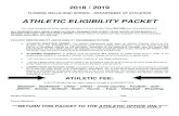ATHLETIC ELIGIBILITY PACKET - Flowing Wells High School · 2018. 6. 26. · 2018 / 2019 FLOWING WELLS HIGH SCHOOL - DEPARTMENT OF ATHLETICS ATHLETIC ELIGIBILITY PACKET You must complete