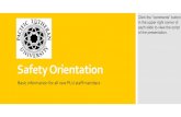 Safety Orientation - Pacific Lutheran University...Safety Orientation Basic information for all new PLU staff members Hello, I am Mary Jones and I’m your Environmental Health and