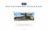 GUTENBERG COLLEGE · Gutenberg College Resident Handbook (Rev.9/2020), page 4 SECTION ONE: BUSINESS AFFAIRS 1. Applying to the Residence Program March 1 is the deadline to apply for