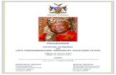 PROGRAMME OFFICIAL FUNERAL OF LATE OMUKWANIILWA … · Madam Geingos, First Lady - H.E. Dr Nangolo Mbumba, Vice President & Madam Mbumba - H.E. Dr Sam Nujoma, Founding President and