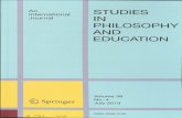 International Journal Springer STUDIES PHILOSOPHY AND ...e7903c4a-eb70-49d2... · International Journal Springer STUDIES PHILOSOPHY AND EDUCATION Volume 38 No. 4 July 2019 ISSN 0039-3746
