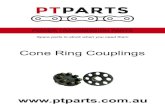 Cone Ring Couplings - PT Parts Parts - Co… · KX170 10 M36 40 22.0 85.0 43.5 KX190 12 M36 48 22.0 85.0 43.5 KX215 14 M36 56 22.0 85.0 43.5 Pins Cone Rings CONE RING TYPE The Cone