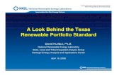 A Look Behind the Texas Renewable Portfolio Standard - Energy.gov · 2014. 5. 19. · Renewable Portfolio Standard David Hurlbut, Ph.D. National Renewable Energy Laboratory State,