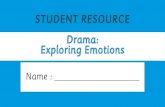 STUDENT RESOURCE Drama: Exploring Emotions€¦ · to show our emotions. THE POWER OF OUR VOICE EXERCISE EIGHT: EXPERIMENT WITH OUR VOICES We can also show emotions through our voices.