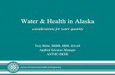 considerations for water quantity · 2016. 4. 22. · – The World Health Organization4: 26.4! – 5Cold Regions Utilities Monograph : 15.9! • No internal ﬁxtures" – 3Gleick