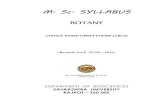 M. Sc. SYLLABUS · CBCS Syllabus of M.Sc. Botany, Dept. of Biosciences: June, 2016 3 1. THE COURSE The M.Sc. Course in Botany is a full time curriculum, run for 2 years, spread over