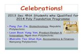 Celebrations! - Sembawang Secondary School€¦ · Celebrations! Kenneth Tan Yan Hao, Aeronautical Engineering, Republic Polytechnic Bryan Tan Fong Tat, Aerospace & Aeronautical Engineering,