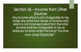 Section 56 Income from Other Sources · Income from machinery, plant or furniture let on hire [Sec. 56(2) (ii)/(iii)] Income from machinery, plant or furniture belonging to the assesse