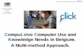 CompuLsIve Computer Use and Knowledge Needs in Belgium. A ... · Ordre du jour Inhoudstafel. 1. Cadrage général du projet 2. Partenaires scientifiques et services de terrain 3.