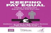 KEEPING PAY EQUAL - KEEPING PAY EQUAL Online supplement Equal Pay and the Law Guidance on Local Grading