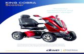 KING COBRA Scooter - drivedevilbiss.com.au€¦ · KING COBRA Scooter “Powerful performance and dynamic design” Following the success of our Cobra scooter we’ve developed the