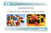 BIO-MEMS DEVICES 1) DRUG TO CELL (OR BODY), 2) CELL TO DRUG€¦ · The “Smart Pill” • Built-in sensor to detect when the drug is required ... • Combined with delivery chip