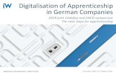 Digitalisation of Apprenticeship in German Companies · 2 1 Have German companies already digitalised their apprenticeship training? 2 What kind of support do companies wish for?