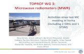 TOPROF WG 3: Microwave radiometers (MWR)€¦ · 5. EUMETNET/E-PROFILE -proposal for next phase starting 2019& maintenance of RTTOV-gb 6. Assimilation, definition of business case