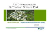 R & D Infrastructure @ Thailand Science Park€¦ · Senior Director, Marketing and Cluster Promotion Thailand Science Park, NSTDA. THAILAND SCIENCE PARK-Infrastructure supporting
