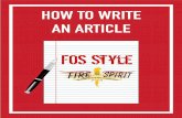 HOW TO WRITE AN ARTICLE - SARA RACITI'S PORTFOLIO€¦ · Step 5: Re Draft.....8 Step 6: Edit ... Just make sure your topic/theme fits within the magazine edition’s theme, does