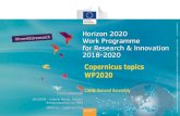 Copernicus topics WP2020€¦ · patterns of life, to bridge the gap between demand and supply LC-SPACE-18-EO-2020 ... •Big Data technologies and Artificial Intelligence (AI) methods