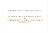 MINUTES FOR NOTING ADVISORY COMMITTEE PROJECT … and Minutes/archives 201… · 12 October 2012 at 9:30am in the Harbour Room at the City of Bunbury, 4 Stephen Street, Bunbury. Signed: