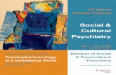 Social & Cultural Psychiatry · research and clinical work in social and cultural psychiatry and will be of interest to: • postdoctoral trainees, researchers, and clinicians in