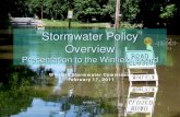 Stormwater Policy Overview · Presentation to the Winfield Board. Version 1. Winfield Stormwater Commission. February 17, 2011. 2. Purpose How stormwater and drainage works Background