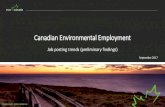 Job posting trends (preliminary findings) - ECO Canada Job posting trends (preliminary findings) September