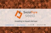 Investing in impact startups - Democenter Investing in impact startups info@socialfare.org SocialFare