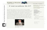 Special points of Convocation 16-17€¦ · 7 Current Issues 8 WHEA World Special points of interest: Your 2016-2017 Officers: President Ted Goerner Executive V.P. Thomas Devine Administrative