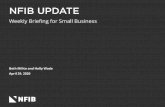 Weekly Briefing for Small Business - NFIB · Weekly Briefing for Small Business Beth Milito and Holly Wade April 29, 2020. Reopening the Business. White House Guidelines Announced