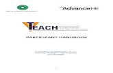 PARTICIPANT HANDBOOK - Aga Khan University Participant Handbook- re... · practice, Scholarship of Teaching and Learning (SoTL), and creating a teaching portfolio. Support programs