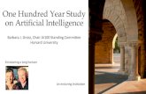 One Hundred Year Study on Artificial Intelligence · AI advances & Ethics AI & Economics AI & warfare Collaborations with machines AI and human cognition Criminal uses of AI Safety