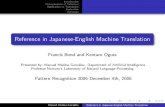 Reference in Japanese-English Machine Translation€¦ · Reference in Japanese-English Machine Translation Francis Bond and Kentaro Ogura Presented by: Manuel Medina Gonz alez. Department