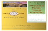 Indian Institute of Technology Delhicepqip.iitd.ac.in/pdf/Energy Storage Workshop Brochure_CEP_20022… · Buildings” (1989), “Greenhouse Science & Technology” (2006), “Alternative