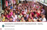 NAMASTE COMMUNITY FOUNDATION - NEPAL · Namaste Community Foundation, Nepal PostBox:173, Jarewar, Lakeside, Pokhara-6 8 16 32 54 55 57 64 64 61 58 2 29 24 24 19 33 44 54 65 68 78