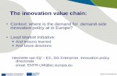 The innovation value chain - OECD · doing cross-border manufacturing activities (50%) Active in manufacturing (20%) Earn most revenue from the sales of innovative product and services