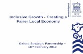 Inclusive Growth - Creating a Fairer Local Economy€¦ · Note: The estimates in this analysis have been defined as the Living Wage Foundation's living wage which is different to