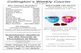 Collington’s Weekly Courier - WordPress.com · guitarist whose repertoire ranges from standard classical guitar works to the Brazilian equivalent of American ragtime. Richard has