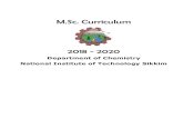 M.Sc. Curriculum - chemistry.nitsikkim.ac.in€¦ · Second CY22101 3-1-0 Organic Chemistry – II 4 3 -1 0 Inorganic Chemistry –II 4 3 -1 0 Physical Chemistry –I 4 CY22104 3-1-0
