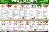 WARREN tomsmarket.com TOM’S MARKET… · COVENTRY 821 Tiogue Avenue, Coventry, RI 02816 401-826-0050 | 401-826-0051 TOM’S MARKET Fresh. Local. Exceptional. tomsmarket.com Mon.-Sat.